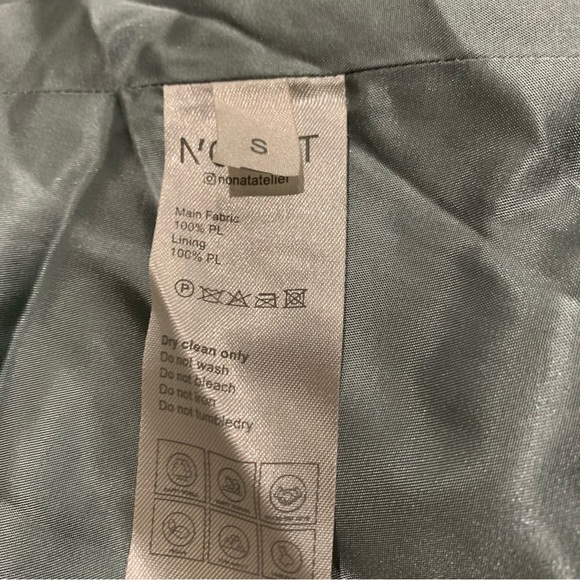 Nonat Luxury Coats "Margot Short Coat", Color: Teal, Size S - Picture 9 of 9